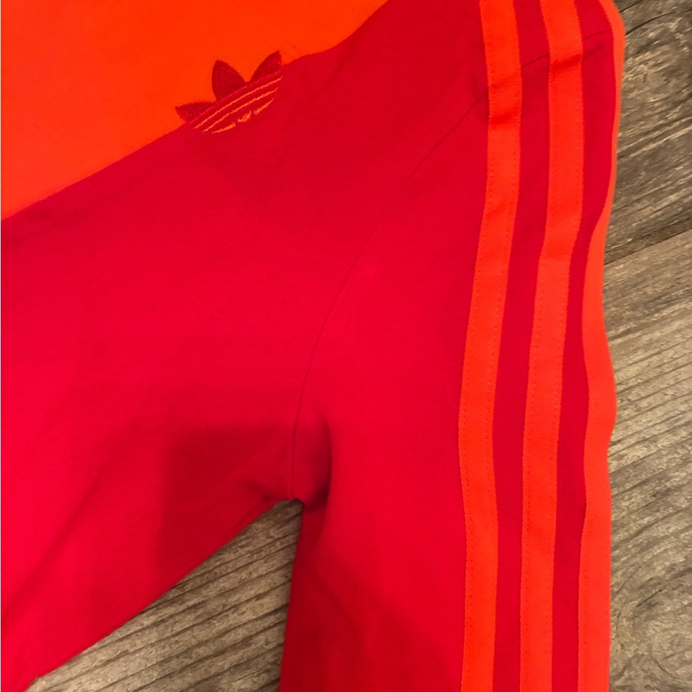 Adidas Women’s Two-Tone Red and Orange Bodysuit - Picture 5 of 5